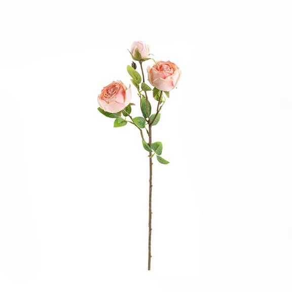 Artificial Rose Bouquet Faux Silk Flower Arrangement in Vase for Wedding Centerpieces Home Table Decor Office Party Decoration 20.87 Inch Tall Plastic Realistic Fake Roses,Light pink