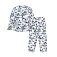 thumbnail image 2 of Uemuo Hawaii Palms Pattern Womens Pajama Sets,PJ Set for Women,Pajamas for Women Logo,Long Sleeve Pajama Set for Women,Soft Long Sleeve Top With Pants-, 2 of 9