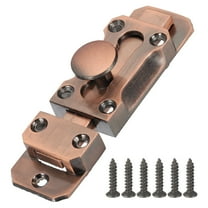Vintage Barrel Bolt Latch, 3 Inch Security Slide Lock 1Pcs with Screws for Wooden Doors, Red Bronze