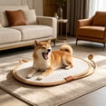 thumbnail image 5 of BZPIZ Summer Cat Dog Cooling Mat with Scratching Board Ice Silk Self Cool Pad for Small Medium Dogs & Cats, Pet Sleeping Pad for Indoor & Outdoor Floor, Car Seats, Washable & Non-Toxic Khaki, 5 of 6