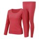 thumbnail image 1 of Gibobby Ropa interior acolchada Regalo de Navidad para mujer, cuello redondo, forro polar, ropa interior térmica, chaleco, tops de invierno, 1 paquete de pantalones y tops（Rojo， XL), 1 of 5