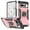 Rosegold, variant on Dteck for Google Pixel 8 Pro Case with Rotated Ring Kickstand, Military Grade Shockproof Heavy Duty Protective Cover for Google Pixel 8 Pro,Black