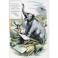 thumbnail image 2 of Nast Tweed Cartoon 1875. N'Tammany Down Again -- The Reform Trap Smashed' The Republican Elephant Trumpeting Democratic, 2 of 2