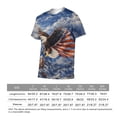 thumbnail image 6 of LAOLIUSN Funny USA Bald Eagle T-Shirt American Flag Style Graphic Tee Shirt，S-4XL, 6 of 7