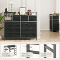 thumbnail image 2 of Cómoda de 9 cajones con estación de carga – Organizador multifuncional para dormitorio, sala y armario – Estructura metálica, superficie de madera, diseño anti-vuelco, gran almacenaje, 2 of 7