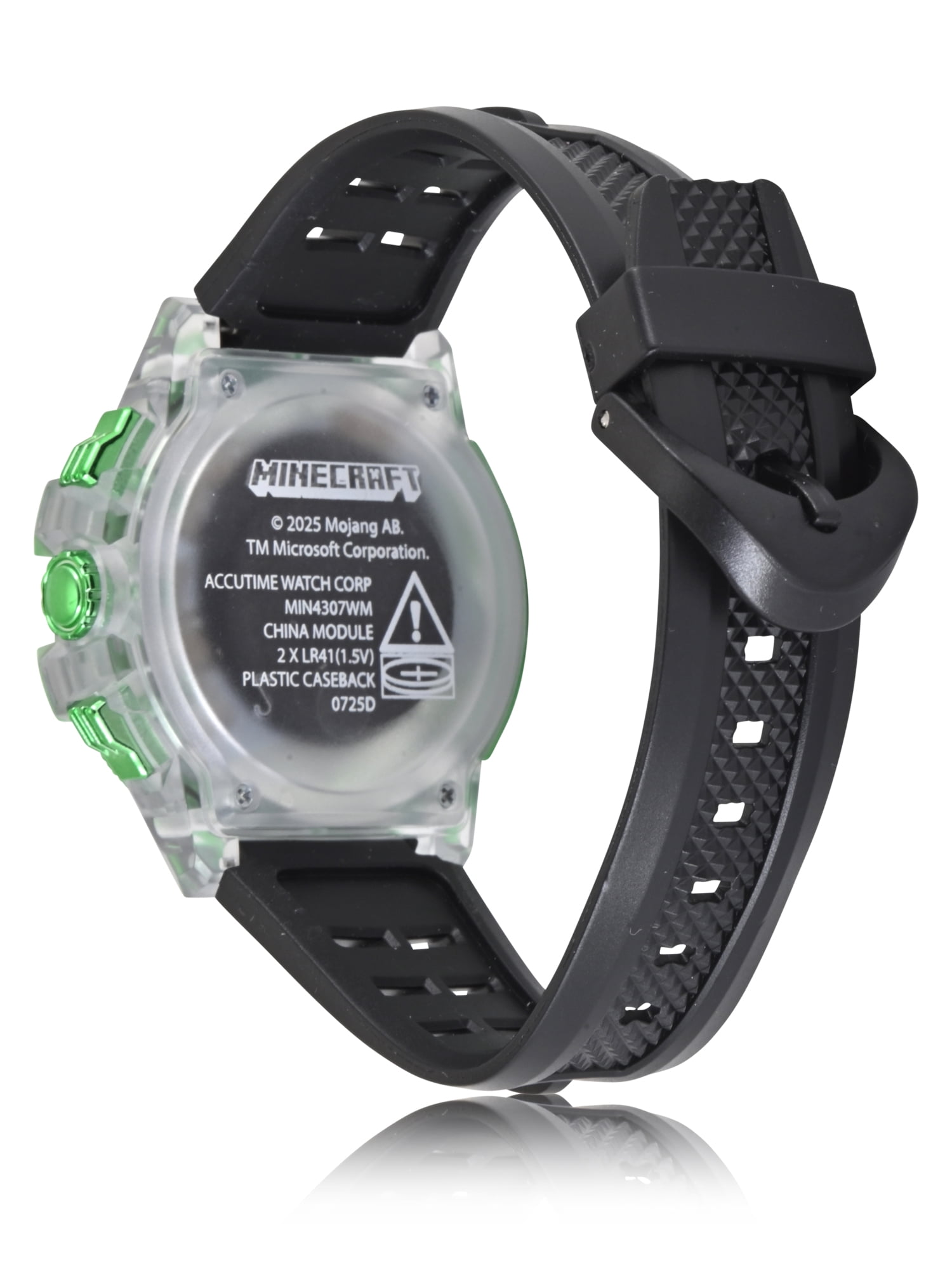 Minecraft Creeper Unisex Child Green Flashing Bezel LCD Watch, MIN4299WM