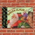 thumbnail image 2 of Christmas Holiday Here Comes Santa Claus Graphic Home Business Office Sign, 2 of 4