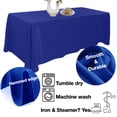 thumbnail image 2 of Urby 1pcs Royal Blue Rectangle Tablecloth Linen for Wedding, Party and Events, 2 of 5