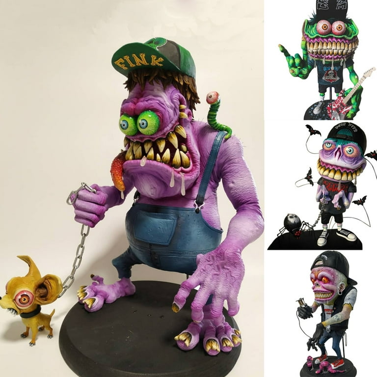 URMAGIC Mini Resin Big Mouth Monster Statue Restless Mutant
