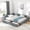 Grey, variant on Full Size Upholstered Daybed with Storage, Mid-Century Modern Velvet Sofa Bed Frame, Tufted Backrest and Armrests, for Bedroom or Living Room, Brown