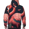 thumbnail image 7 of Honeii Colorful Floral Flamingo Pattern Mens Hoodies Men's Loose Sleeve Sweatshirt,Pullover Hooded Sweatshirt for Men,Essentials Hoodie-X-Large, 7 of 7