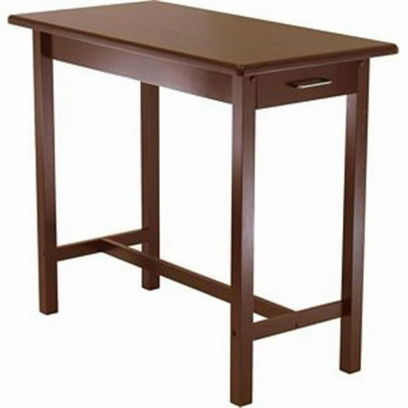 Kitchen Island Table with 2 Drawers - Antique Walnut