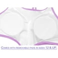 thumbnail image 6 of Serdomi Big Girls Purple One Piece Swimsuit - High Waisted Cutout Cross Back Adjustable Straps Bathing Suit Size 16, 6 of 7