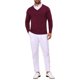 thumbnail image 2 of SUÉTER DE PULLOVER DE PUNTO DE COLOR SÓLIDO DE MANGA LARGA PARA HOMBRE V-CUELLO L BURDEOS, 2 of 5