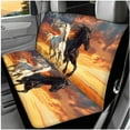 thumbnail image 3 of KUIFORTI Cool Horse Car Seat Covers Full Set Set 14 Pcs with Car Headrest Covers Cars Steering Wheel Cover Auto Seat Belt Cover Wristlet Keychain for Cars Sedans and SUVs, 3 of 7