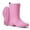 Pink, variant on Rubber Wide Calf Rain Boots for Women Olive Green Size 8