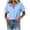 Light Blue, variant on Enjoytime Button Down Shirts for Women Collared Short Sleeve Work Shirts Solid Color Dressy Business Casual Tops