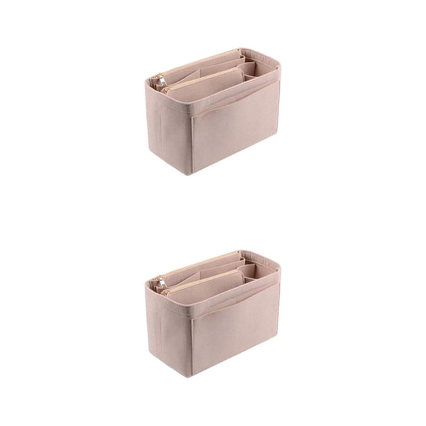 Jumpingount Elegante bolsa de fieltro para mujer, organizador de cosméticos de viaje, el fieltro es resistente y duradero beige M 26*15*14cm beige M 26*15*14cm 2Conjunto