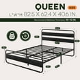 thumbnail image 6 of Einfach Queen Bed Frame with Headboard and Footboard, No Box Spring Required, Black, 6 of 6
