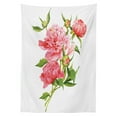 thumbnail image 3 of Ambesonne Watercolor Tablecloth Rectangular Table Cover, Pink Peonies Bouquet, 52"x70", Pink Green, 3 of 4