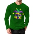 thumbnail image 1 of Camisetas Casuales de los Hombres de Moda Suelta Elástica Fitness Home Carnaval Impreso de Manga Larga con Cuello Redondo con Poliéster Suave, Top Transpirable, 1 of 5