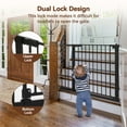 thumbnail image 3 of Baby Safety Gate, 36" Tall, 29.5-43.3" for Stairs and Doorway, Pet Gate for Ages 6 to 36 Months,Black, 3 of 11