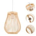 thumbnail image 3 of Miangastore Pendant Light Woven Lampshade Light Fixture for Home Restaurant (Bulb Not Included), 3 of 8
