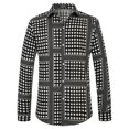 thumbnail image 1 of SSLR Hawaiian Shirts for Men Dress Shirt Button Down Shirt Floral Long Sleeve Shirt, 1 of 8