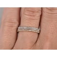 thumbnail image 4 of 1.50 Carat 3 wedding Ring set Straight Wedding Band Stackable Ring set Sterling Silver 18k Gold Plating, 4 of 9