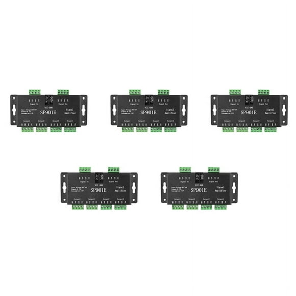 5X SP901E LED Pixel SPI Signal Amplifier Repeater Addressable LED Strip and Dream Color Programmable LED Panel