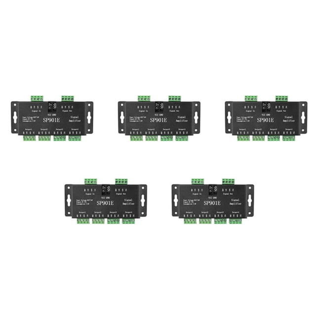 5X SP901E Amplificateur de Signal LED Pixel SPI Répéteur Bande LED Adressable et Panneau LED Programmable Couleur Rêve