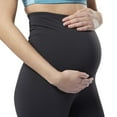 thumbnail image 2 of Reebok Womens Solid Compression Athletic Pants, Black, Maternity, X-Small, 2 of 5