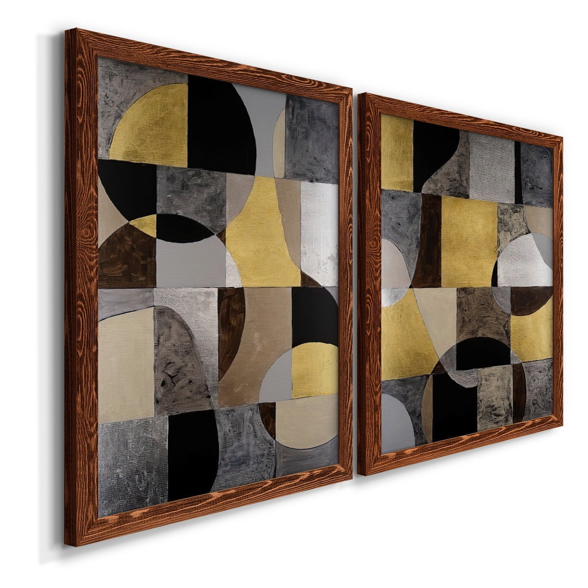 Neutral Framework I - Premium Framed Canvas 2 Piece Set - Ready to Hang