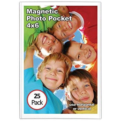 Magtech Magnetic Photo Pocket Picture Frame White Holds 4 X 6 Inches Photos 2 for sale online 