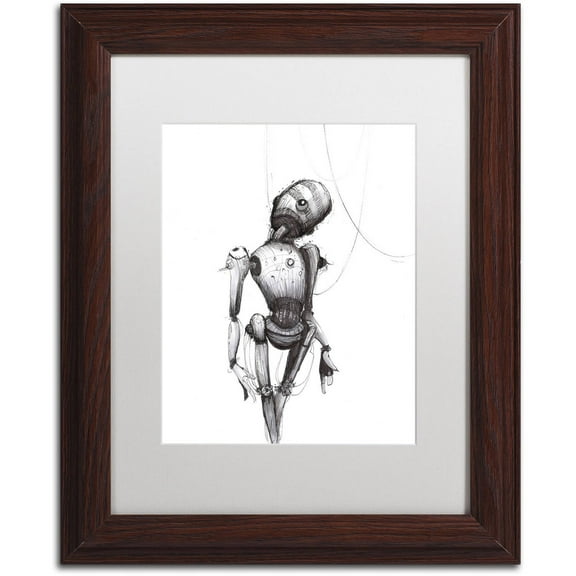 Trademark Fine Art 'Disconnect' Canvas Art by Craig Snodgrass, White Matte, Wood Frame