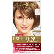 L'OrealParis Excellence Crï¿½me Permanent Hair Color, 6 Light Brown 1 ea (Pack of 2)