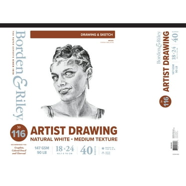 Borden & Riley #116 Artist Sketch Vellum Pad, 40 Sheets, 18" x 24"