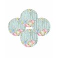 thumbnail image 7 of 13 Inch Round Placemats Set of 4, Easter Eggs Non Slip Heat Insulation PP Table Mats, Spring Daisy Eucalyptus Leaves Teal Wooden Washable Place Mats for Kitchen Dining Party Table Decor, 7 of 7