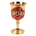 thumbnail image 2 of serony Gobelet à Vin en Métal, Motif Sculpté Fait Main Coupe Dorée Dîners Rouge Doré Décoration Fêtes Rouge Doré, 2 of 6
