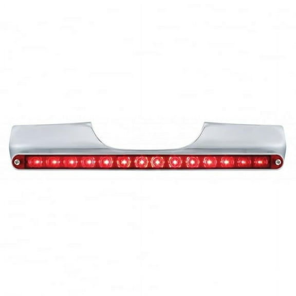 Motorcycle Rear Turn Signal Bar with 12" LED Light Bar - 14 Red LED/Red Lens