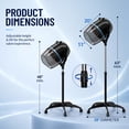 thumbnail image 5 of SuperDeal Adjustable Hooded Hair Dryer, Freestanding 1300W Rolling Bonnet Dryer with Temperature Control, Black, 5 of 8