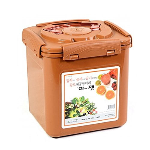 Contenedor e-jen Premium Kimchi, chucrut de 6,4 litros con tapa al vacío
