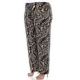 thumbnail image 3 of White Mark Plus Size Black & Brown Paisley Printed Palazzo Pants, 3 of 5