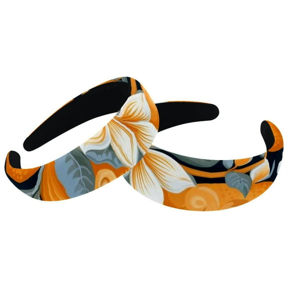 2 Pack Orange Headbands, Fashion Unisex Hairband Headwear Hair Hoop Hair Accessories