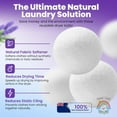 thumbnail image 2 of Wool Dryer Balls w/Essential Oils Bundle - Reusable, Organic, Handmade & Hypoallergenic XL Size | Eco-Friendly, Natural Fabric Softener | Ocean & Lavender Oil, White, 2 of 3