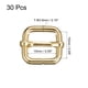 thumbnail image 2 of Deslizantes Hebillas, 30uds 15x15x3,8mm Metal Rectángulo Ajustador Tri-deslizante Hebilla Rodillo Pasador Correa Ajustador para Cinturón Bolsos DIY Accesorio, Dorado Tono, 2 of 5