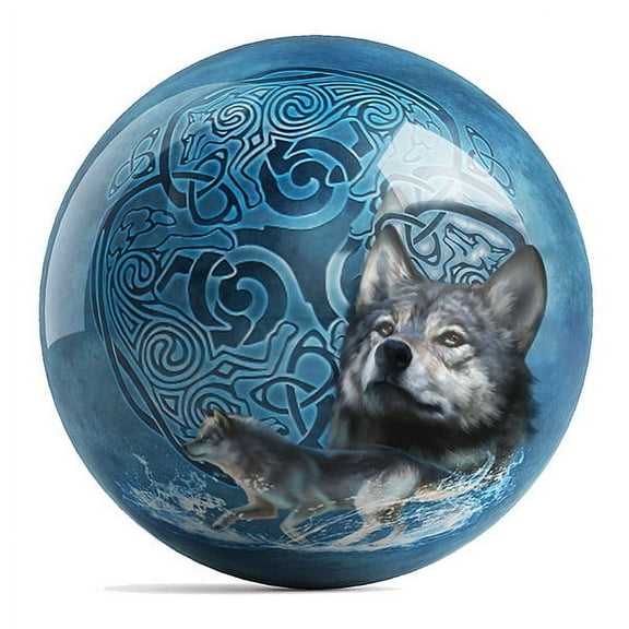 Designer Brigid Ashwood Celtic Wolves 10lb Undrilled Bowling Ball