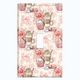 thumbnail image 2 of Metal Light Switch Wall Plate Outlet Cover (Coffee Mocha Espresso Chocolate Shake Cupcake Macaron Flower Bouquet Pink Bow - Single Toggle), 2 of 2