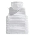 thumbnail image 6 of Mens Puffer Vest Outerwear Coats Winter Warm Down Puffy Vests Lightweight Sleeveless Padded Jacket with Sherpa Hooded White XL, 6 of 9