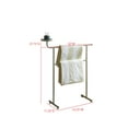thumbnail image 4 of Kings Brand Furniture Chase Valet Towel Rack - Freestanding Double Towel Bar Stand for Laundry Room & Bathroom (White), 4 of 4